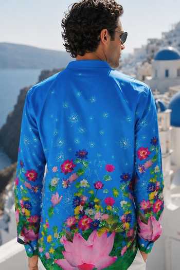 Mr. Ajay Kumar Canvas Bloom Print Shirt