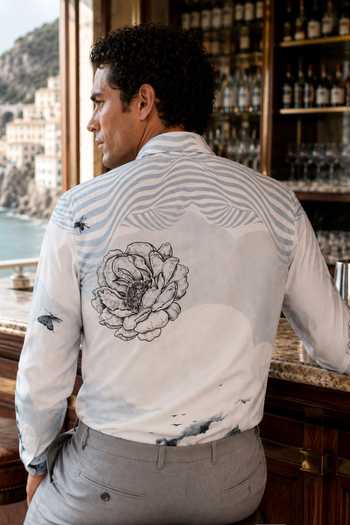 Mr. Ajay Kumar Peak Printed Cotton Shirt