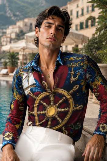 Mr. Ajay Kumar Shipwheel Printed Shirt