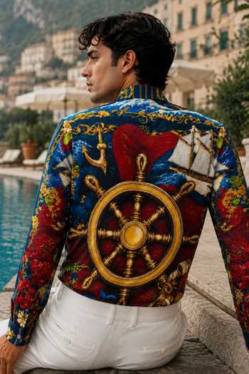 Mr. Ajay Kumar Shipwheel Printed Shirt