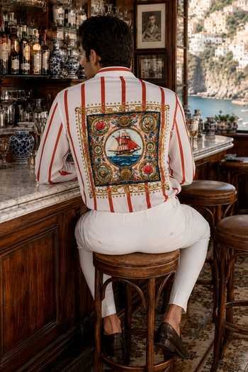 Buy Mr. Ajay Kumar White Cotton Captain Striper Shirt Online at Aza Fashions Buy_Mr. Ajay Kumar_White Cotton Captain Striper Shirt _Online_at_Aza_Fashions