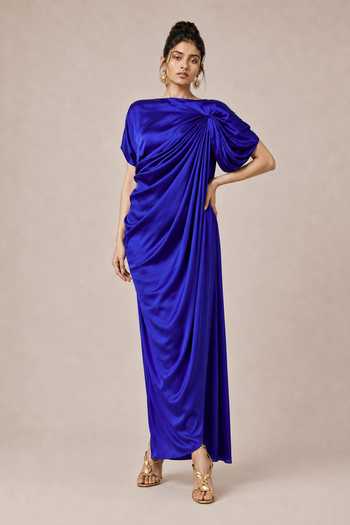 NA-KA Satin Draped Gown 