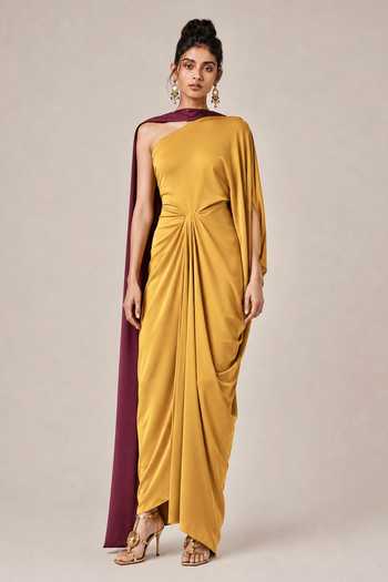 NA-KA Satin Gown With Sash 
