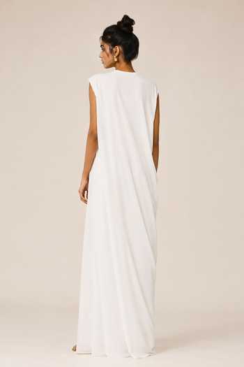 NA-KA Cowl Neck Pleated Gown 
