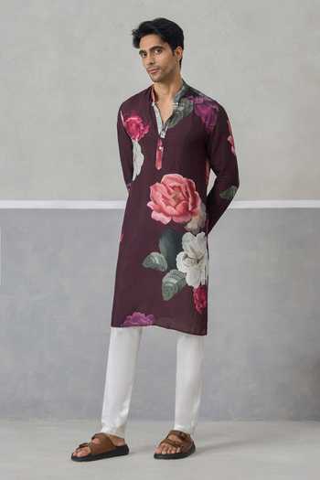 Un-Cuffed Printed Kurta Set 