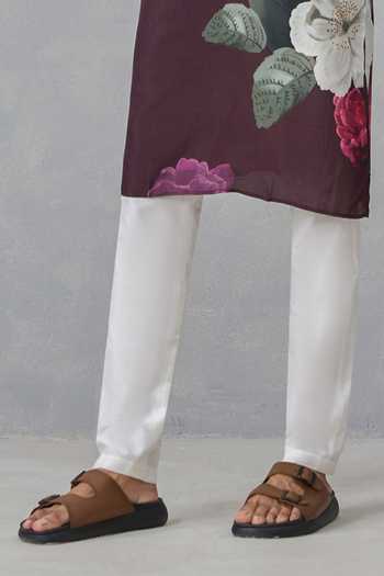 Un-Cuffed Maroon Silk, Cotton, Muslin Printed Kurta Set Online at Aza Fashions Un-Cuffed_Maroon Silk, Cotton, Muslin Printed Kurta Set _Online_at_Aza_Fashions