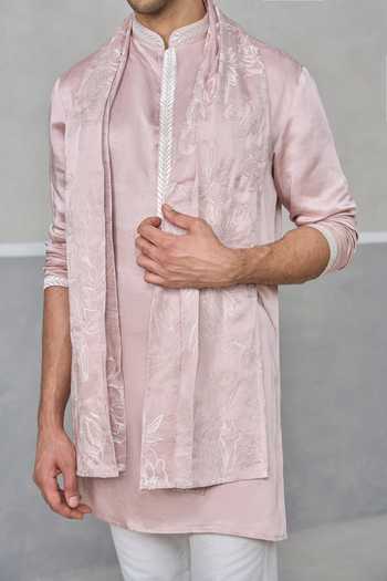 Un-Cuffed Pink Silk, Linen, Cotton Thread Embroidered Kurta Set Online at Aza Fashions Un-Cuffed_Pink Silk, Linen, Cotton Thread Embroidered Kurta Set _Online_at_Aza_Fashions