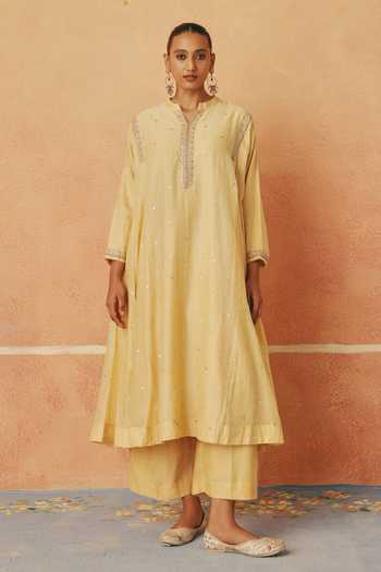 Pink City By Sarika Kanak Gota Patti Work Kurta With Pant 