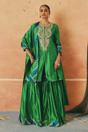 Pink City By Sarika Neelgiri Gota Work Kurta Sharara Set 