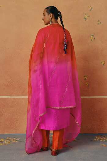 Pink City By Sarika Gulabi Dhoop Embroidered Kurta Set 
