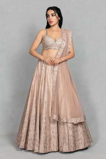 Bohame Zarkashi Embellished Blouse Lehenga Set