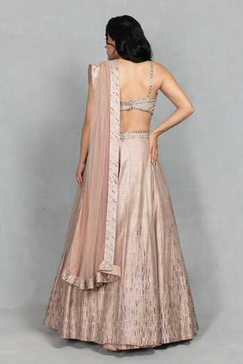 Bohame Zarkashi Embellished Blouse Lehenga Set