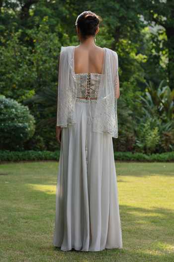 Bohame Luna Embroidered Corset Skirt Set 
