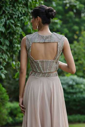 Bohame Aurora Embroidered Corset Lehenga Set