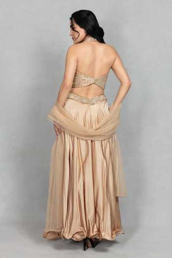 Bohame Leher Embroidered Blouse Lehenga Set