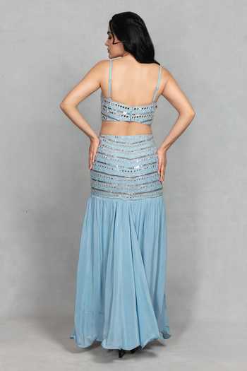 Bohame Rajasi Embroidered Blouse Skirt Set