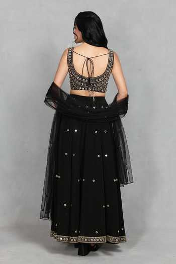 Bohame Nazneen Mirror Embroidered Lehenga Set