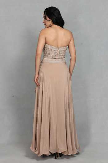 Bohame Gulnaar Embroidered Corset Lehenga Set