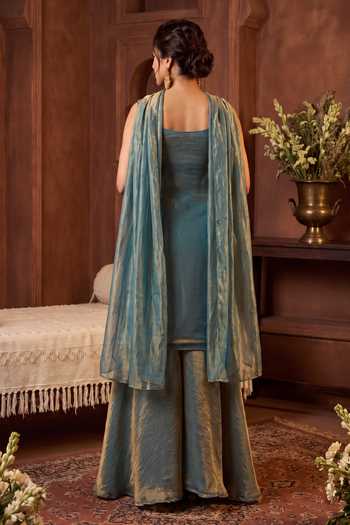 Khwaab By Sanjana Lakhani Embroidered Kurta Sharara Set 