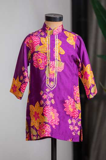 Lil Angels Printed Kurta & Pant Set 