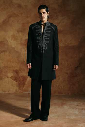Aman Takyar Embroidered Sherwani & Pant Set