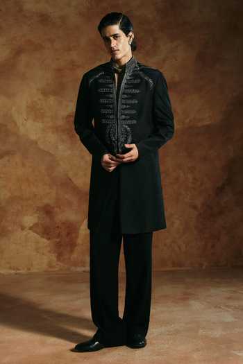 Aman Takyar Embroidered Sherwani & Pant Set