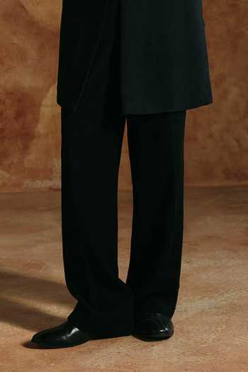 Aman Takyar Black Silk, Dupion Embroidered Sherwani And Pant Set Online at Aza Fashions Aman Takyar_Black Silk, Dupion Embroidered Sherwani And Pant Set _Online_at_Aza_Fashions