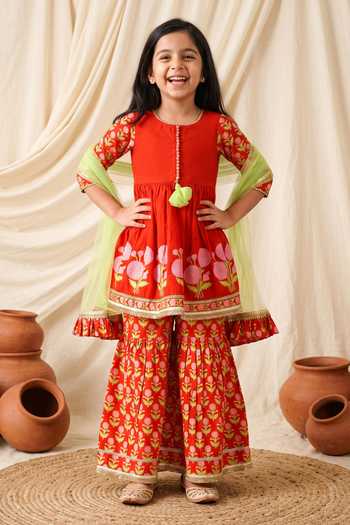 Petite Pomme Butti Print Kurta Set