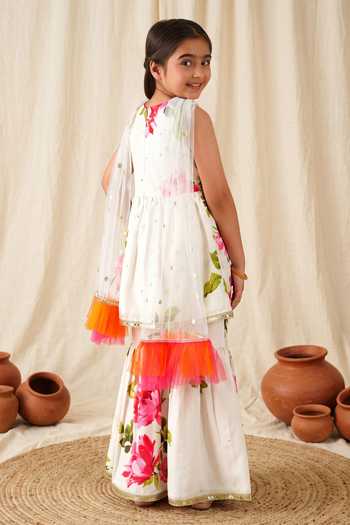 Petite Pomme Floral Print A-Line Kurta Set