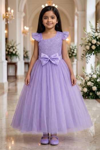 Petite Pomme Embellished Flutter Sleeve Dress 