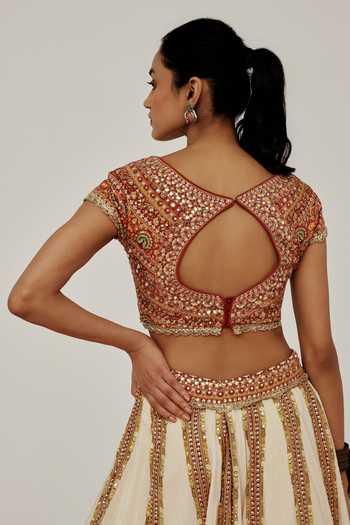 Basanti Kapde Aur Koffee Sienna Royale Embroidered Lehenga Set