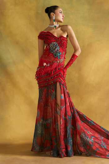 Rishi And Vibhuti Mariya Embroidered Dress