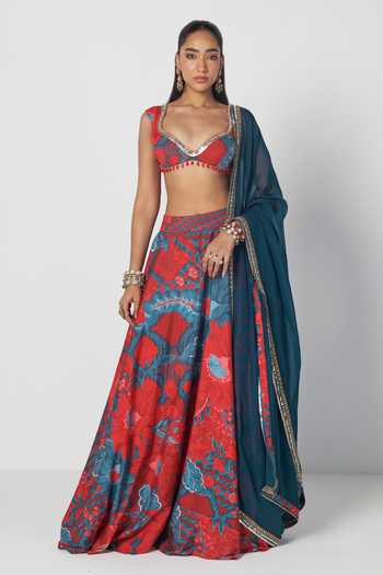 Rishi And Vibhuti Tabasco Boho Printed Lehenga Set
