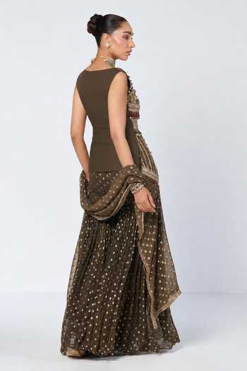 Rishi And Vibhuti Ghungroo Embellished Kurta Sharara Set