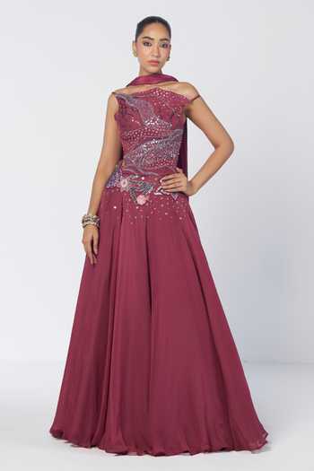 Rishi And Vibhuti Param Sundari Embellished Corset Lehenga Set