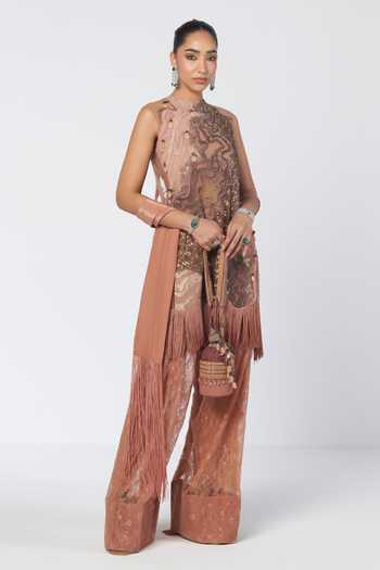 Rishi And Vibhuti Chalia Embroidered Kurta & Farshi Salwar Set