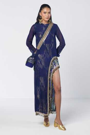Rishi And Vibhuti Indie High Slit Dress 