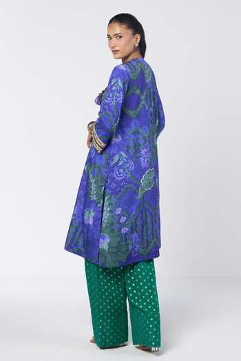 Rishi And Vibhuti Rimjhim Choga Kurta & Farshi Salwar Set 
