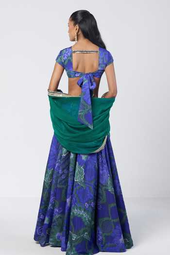 Rishi And Vibhuti Rimjhim Boho Printed Lehenga Set 
