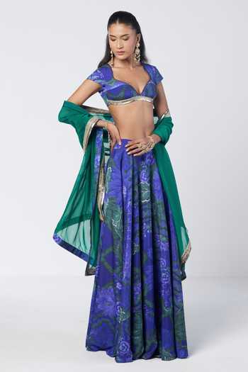 Rishi And Vibhuti Rimjhim Boho Printed Lehenga Set 