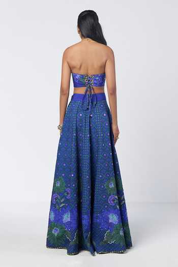 Rishi And Vibhuti Rim Dilbar Corset & Lehenga Set 