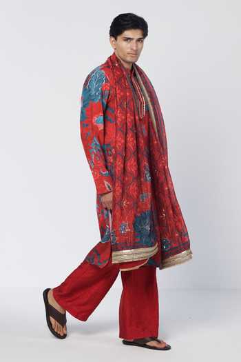 Rishi And Vibhuti Floral Print Kurta Set 