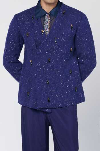 Shop Rishi And Vibhuti Purple Silk, Organza, Chanderi Rimjhim Embroidered Coat Pant Set Online at Aza Fashions Shop_Rishi And Vibhuti_Purple Silk, Organza, Chanderi Rimjhim Embroidered Coat Pant Set _Online_at_Aza_Fashions