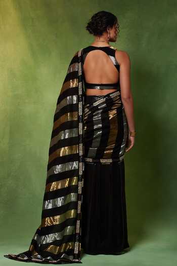 Soniya G Gilded Eclipse Pre-Draped Saree With Blouse 