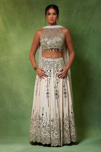 Soniya G Noor-e-Aaina Mirror Embroidered Lehenga Set 