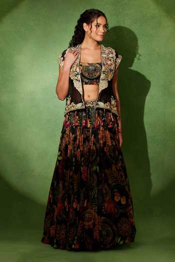 Soniya G Shahnoor Embroidered Jacket & Lehenga Set 