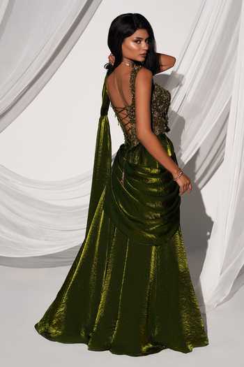 Kiyohra Miso Draped Lehenga Saree With Blouse 