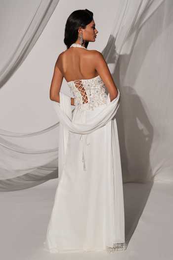 Kiyohra Talia Embroidered Blouse Draped Skirt Set 