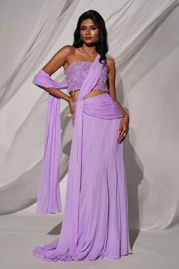 Kiyohra Cassia Draped Saree Skirt Set 