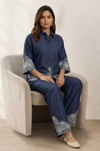 Origani Elan Thread Embroidered Shirt 